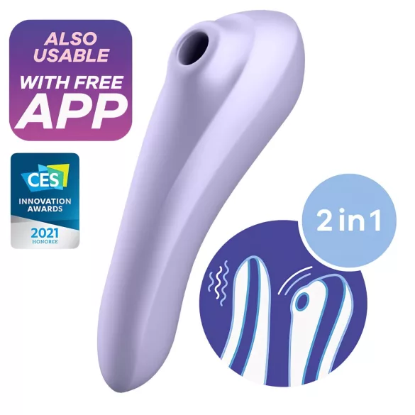 Satisfyer Dual Pleasure - vibrator in stimulator klitorisa - 2v1, lila