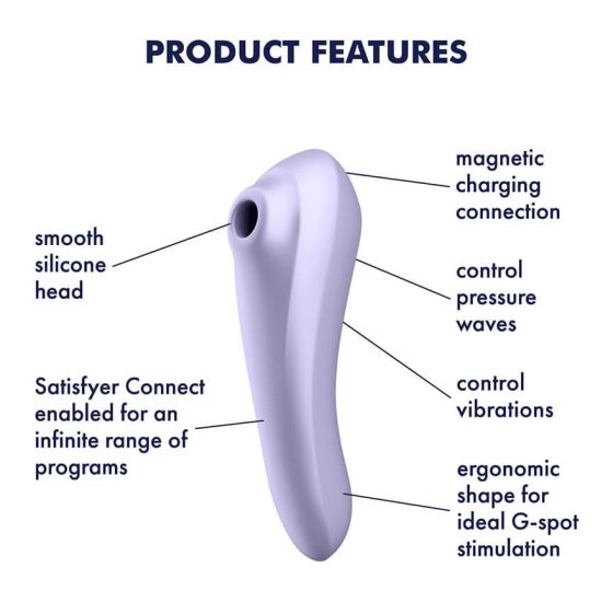 Satisfyer Dual Pleasure - pametni vaginalni in klitorisni vibrator za ponovno polnjenje (vijolična)