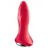 Satisfyer - analni vibrator z vrtljivimi kroglicami - silikonski, rdeč