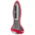 Satisfyer - analni vibrator z vrtljivimi kroglicami - silikonski, rdeč