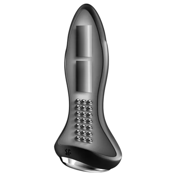 Satisfyer Rotator Plug 1 - analni vibrator z zrncami - črna