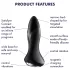 Satisfyer Rotator Plug 1 - analni vibrator z zrncami - črna
