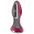 Satisfyer - analni vibrator z vrtljivimi kroglicami - polnilni - rdeč