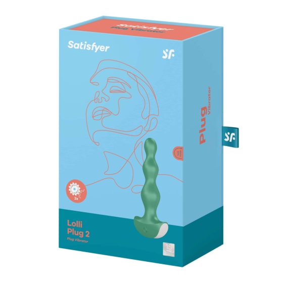 Satisfyer Lolli-Plug 2 - vodoodporni analni vibrator z možnostjo polnjenja (zelen)