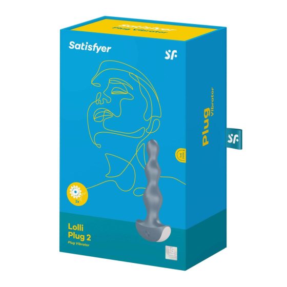 Satisfyer Lolli-Plug 2 - Vodoodporni analni vibrator z možnostjo polnjenja (siv)