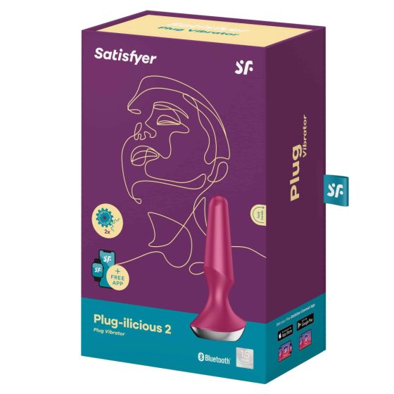 Satisfyer Plug-ilicious 2 - pametni analni vibrator (rdeč)