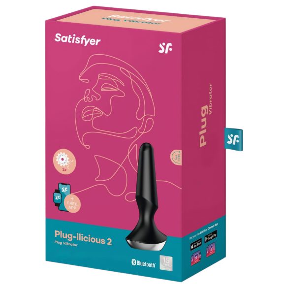 Satisfyer Plug-ilicious 2 - pametni analni vibrator (črn)