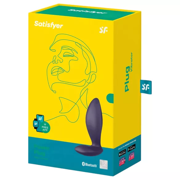 Satisfyer Power Plug - analni vibrator - pametni nadzor - vijolična