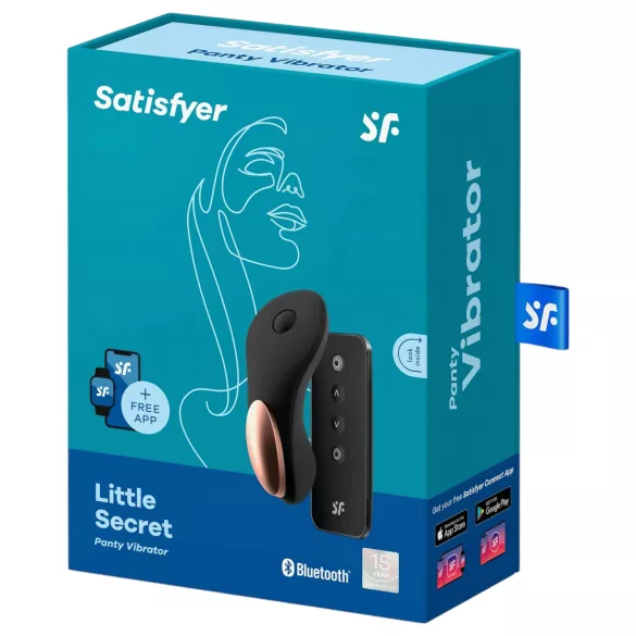 Satisfyer Little Secret - klitoralni vibrator - vodoodporen, pameten - črna