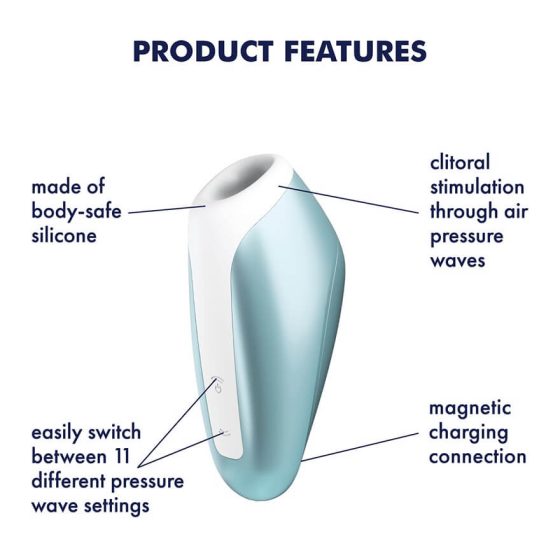 Satisfyer Love Breeze - vodoodporni klitorisni vibrator z možnostjo polnjenja (ledeno modra)