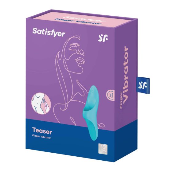 Satisfyer Teaser - vodoodporen vibrator za prste, ki ga je mogoče ponovno napolniti (turkizna)