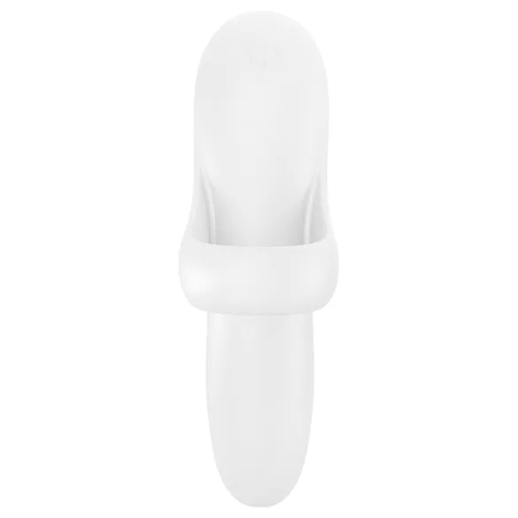 Satisfyer - vibracijski prstan za prst - vodoodporen, polnilna baterija, bel