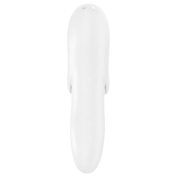 Satisfyer - vibracijski prstan za prst - vodoodporen, polnilna baterija, bel