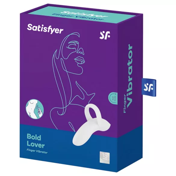 Satisfyer - vibracijski prstan za prst - vodoodporen, polnilna baterija, bel