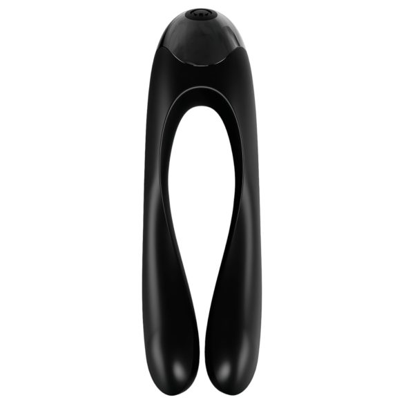 Satisfyer Candy Cane - polnilni, vodoodporni dvokraki vibrator (črn)