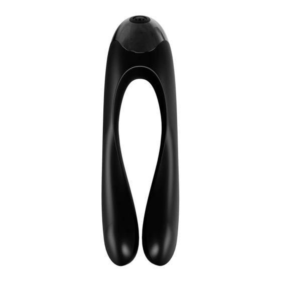 Satisfyer Candy Cane - Vodoodporen vibrator z dvojnim koncem, ki ga je mogoče polniti (črn)