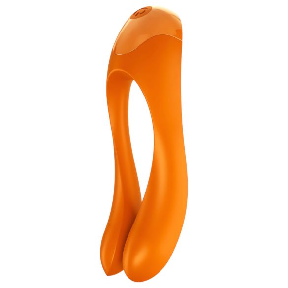 Satisfyer Candy Cane - akumulatorski, vodoodporni vibrator dvojne veje (oranžen)