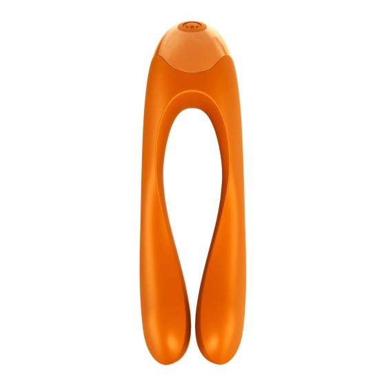 Satisfyer Candy Cane - Vodoodporen vibrator z dvojnim koncem, ki ga je mogoče polniti (oranžna)