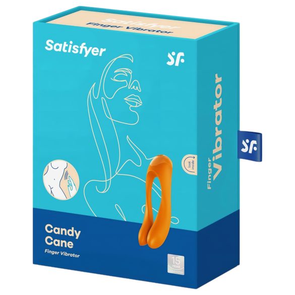 Satisfyer Candy Cane - akumulatorski, vodoodporni vibrator dvojne veje (oranžen)