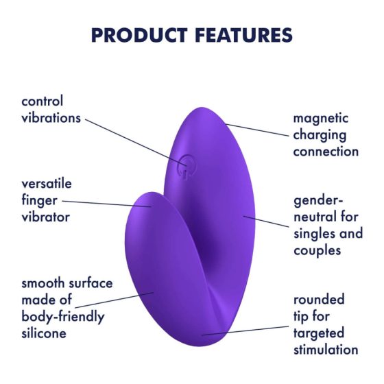 Satisfyer Love Riot - vodoodporen vibrator za prste, ki ga je mogoče ponovno napolniti (vijolična)