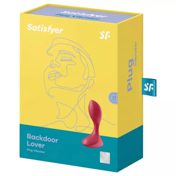 Satisfyer Backdoor Lover - analni vibrator, vodoodporen, polnilni, rdeč