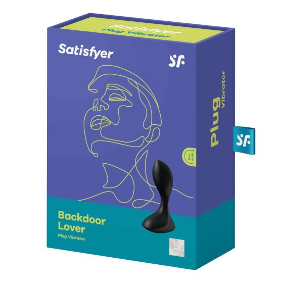Satisfyer Backdoor Lover - Vodoodporni analni vibrator z možnostjo polnjenja (črn)
