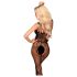 Penthouse Dirty Mind - odprt mrežast catsuit - črna