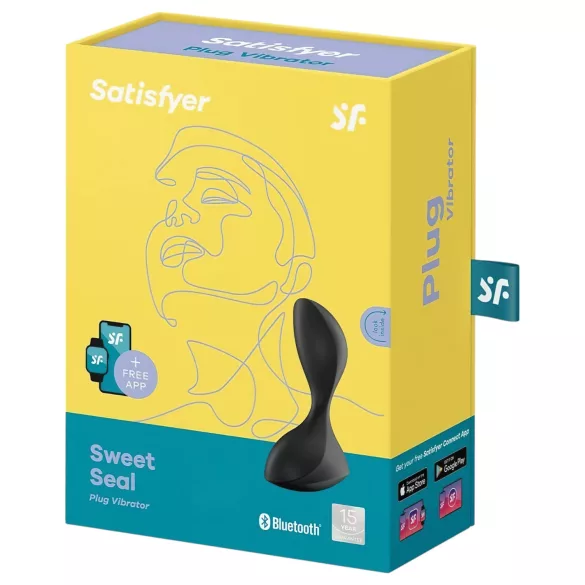 Satisfyer Sweet Seal - analni vibrator z upravljanjem prek aplikacije (črn)