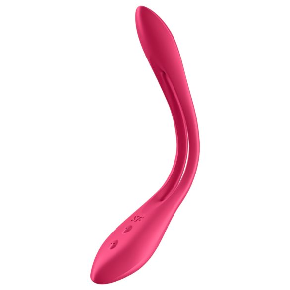 Satisfyer Elastic Joy - polnilni, prilagodljiv vibrator za pare (rdeč)