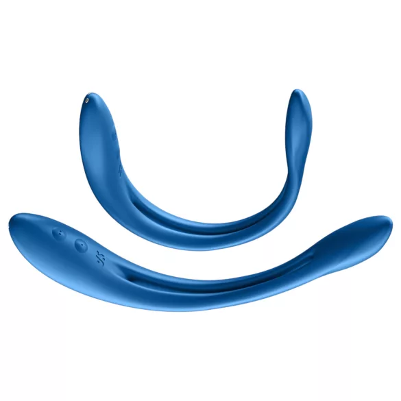 Satisfyer - vibracijski parni stimulator - upogljiv, polnilen - moder