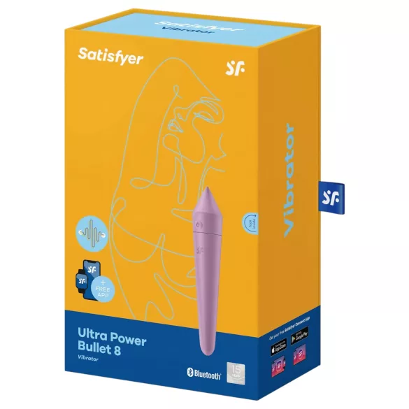 Satisfyer - mini vibrator - vodoodporen, močna vibracija - vijoličen