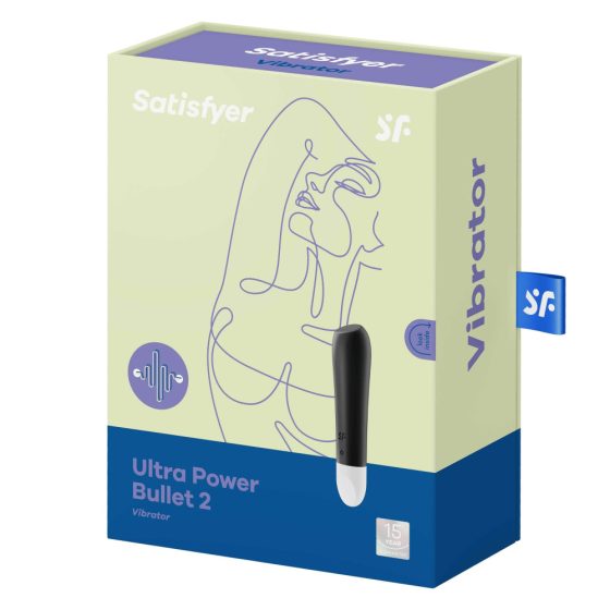Satisfyer Ultra Power Bullet 2 - Vodoodporni vibrator z možnostjo polnjenja (črn)