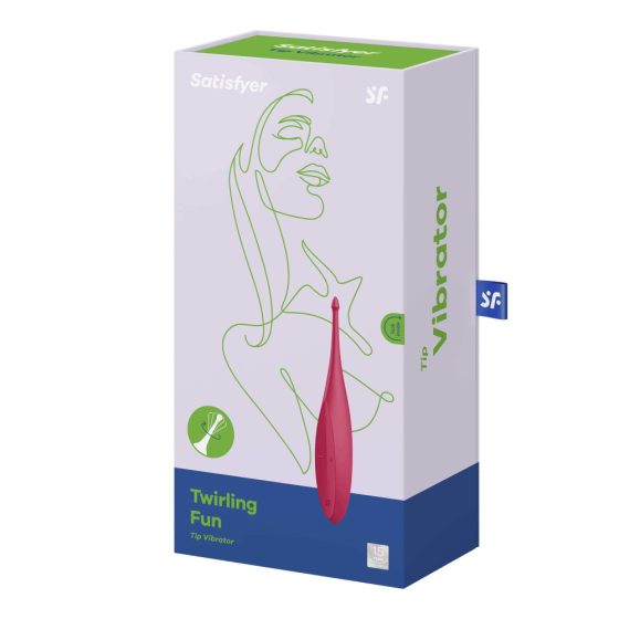 Satisfyer Twirling Fun - vodoodporni klitorisni vibrator z možnostjo polnjenja (rdeč)