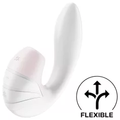   Satisfyer Supernova - vibrator s pulzacijami zraka 2v1 - polnjenje - bel