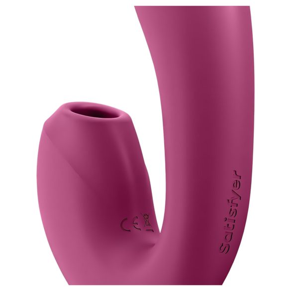 Satisfyer Sunray - polnilni 2v1 vibrator z zračnimi valovi (rdeč)