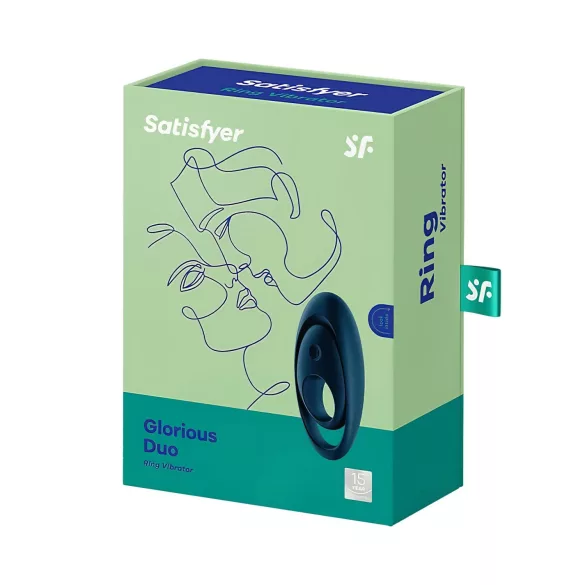 Satisfyer - vibracijski erekcijski obroč - modra