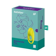   Satisfyer Spectacular - vodoodporen vibracijski obroček za penis, ki deluje na baterije (rumen)