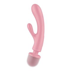   Satisfyer Triple Lover - masažni vibrator za točko G in masažni vibrator (roza)