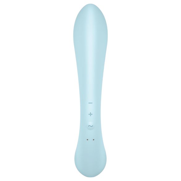 Satisfyer Triple Oh - vibrator s stimulacijo klitorisa - polnilni - modra