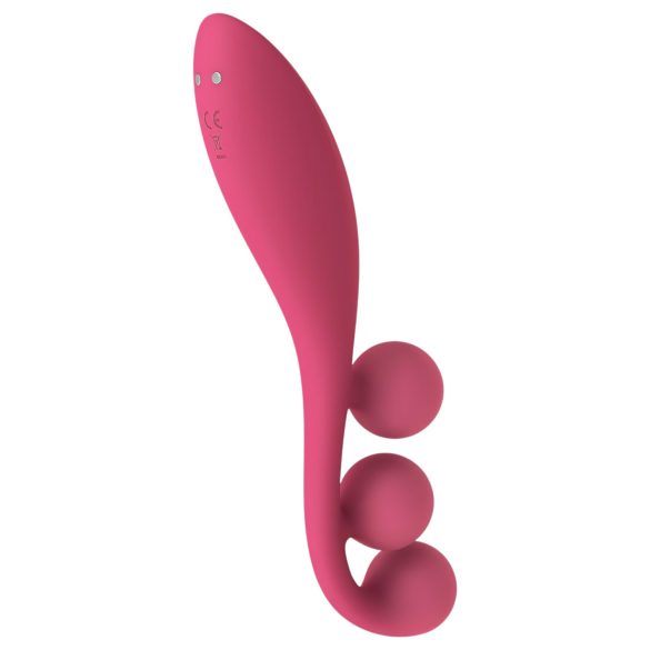 Satisfyer Tri Ball 1 - akumulatorski večnamenski vibrator (rdeč)