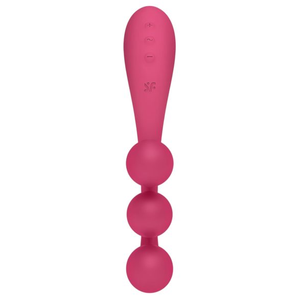 Satisfyer Tri Ball 1 - akumulatorski večnamenski vibrator (rdeč)
