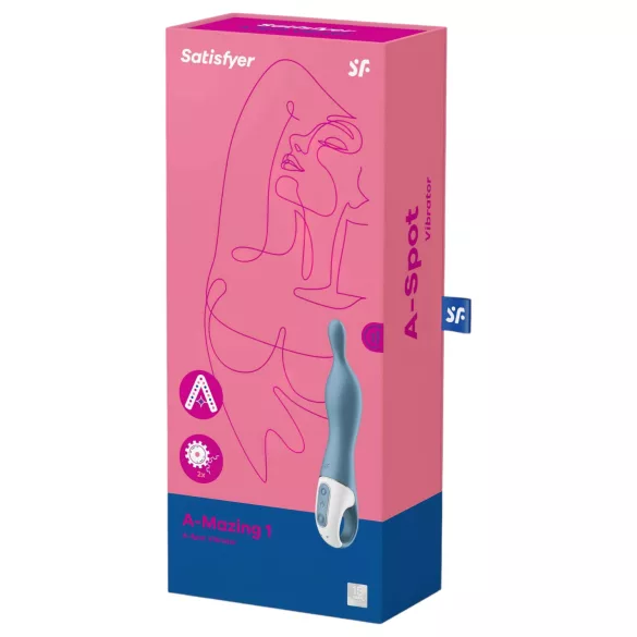 Satisfyer A-Mazing 1 - polnilni A-točka vibrator - modra