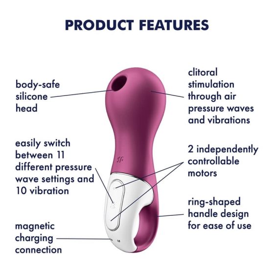 Satisfyer Lucky Libra - vodoodporni klitorisni vibrator z možnostjo polnjenja (vijolična)