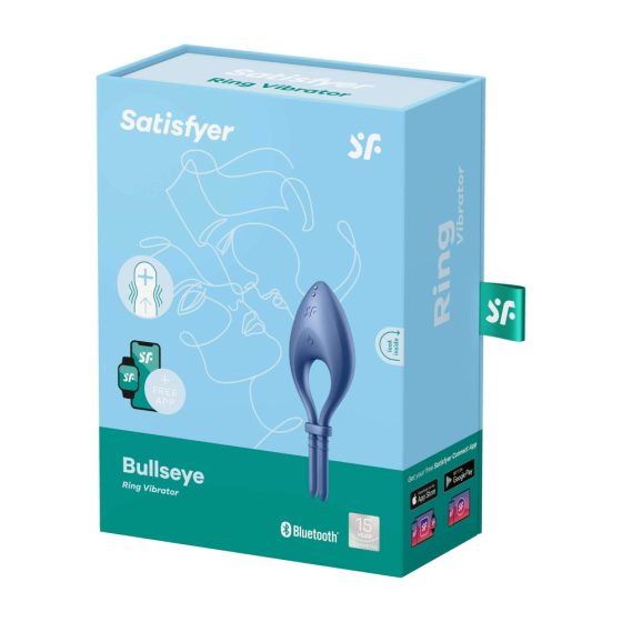 Satisfyer Bullseye - pametni vibracijski obroček za penis z možnostjo polnjenja (kraljevsko modra)