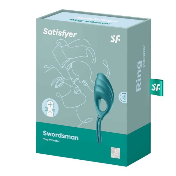 Satisfyer Swordsman - vibracijski obroček za penis z možnostjo polnjenja (zelen)