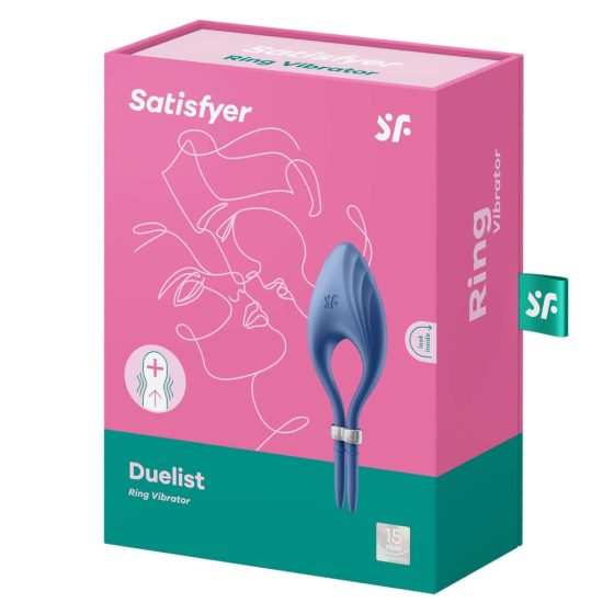 Satisfyer Duelist - vibracijski obroček za penis z možnostjo polnjenja (modri)