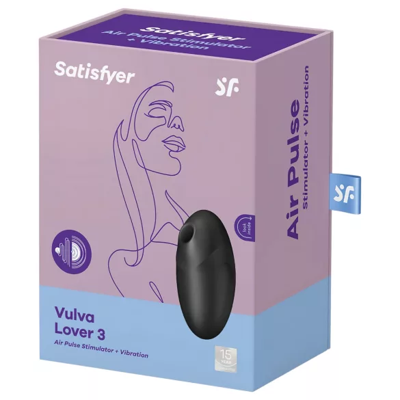 Satisfyer - stimulator klitorisa z zračnimi valovi - črna