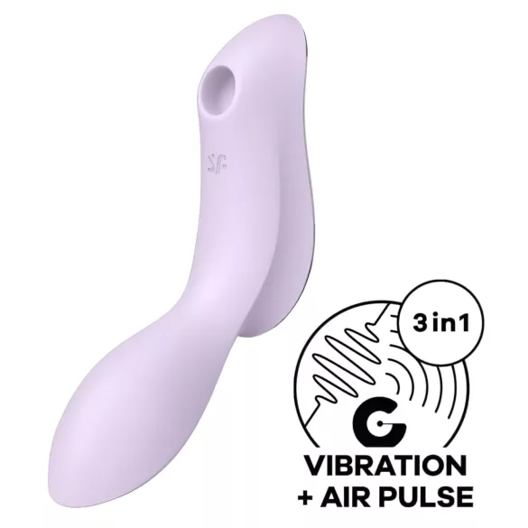 Satisfyer Curvy Trinity 2 - vibracijski zračni stimulator 2v1 - vijoličen