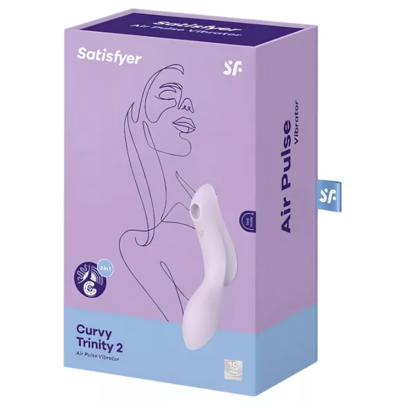 Satisfyer Curvy Trinity 2 - vibracijski zračni stimulator 2v1 - vijoličen
