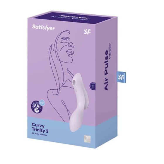 Satisfyer Curvy Trinity 2 - Vaginalni in klitorisni vibrator z možnostjo polnjenja (vijolična)